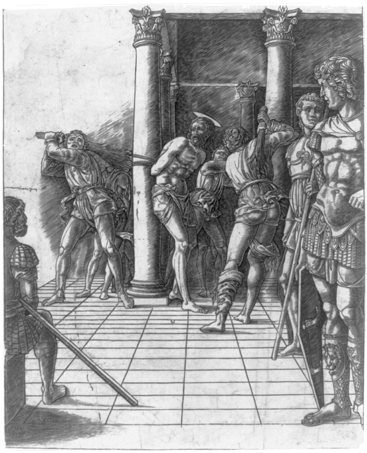 The Flagellation of Christ, [no date recorded on caption card] — antique engraving
