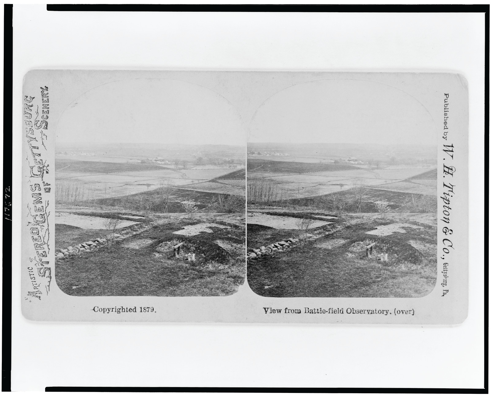 View from Battle-field Observatory, Gettysburg, Pa. : published by W.H. Tipton & Co., c1879. — historic photograph