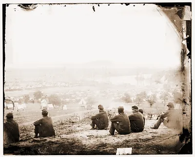 Cumberland Landing Virginia. Federal encampment on the Pamunkey River