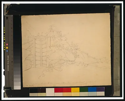 One of locks round the Falls of the Potomac canalling to Harpers Ferry - projected & executed by Genl. Washington in early life as surveyor