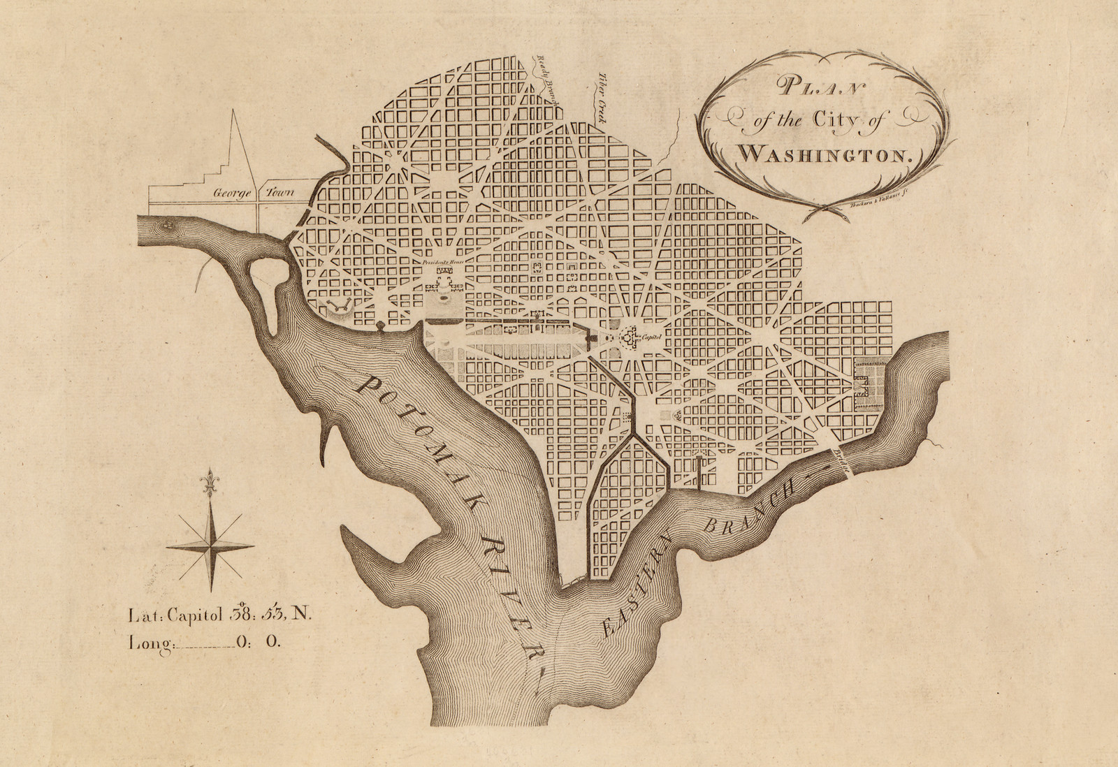 Plan of the City of Washington, 1792 — historic image