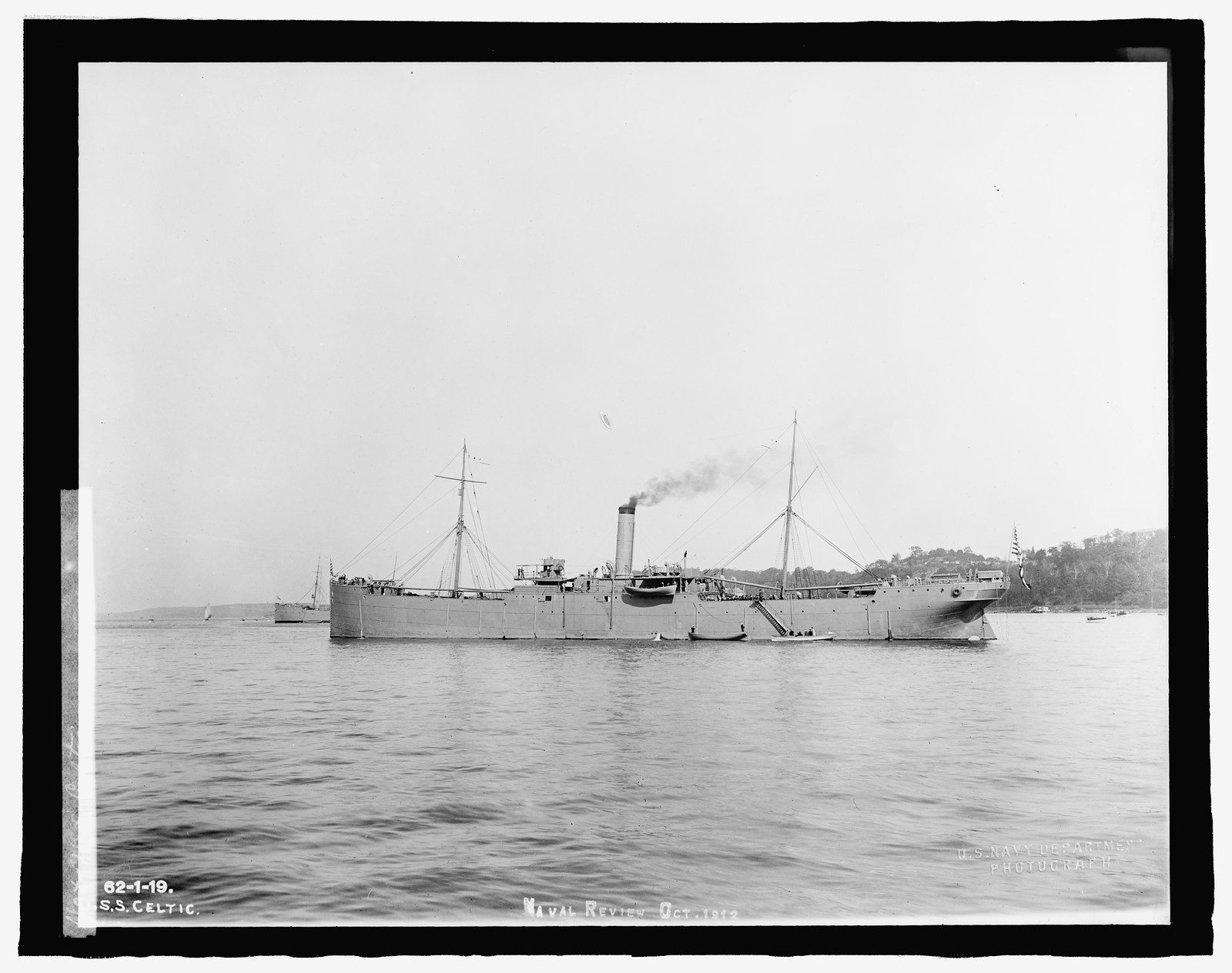 U.S.S. Celtic, Naval Review, Oct.1913, 1913 Oct.. — historic photograph