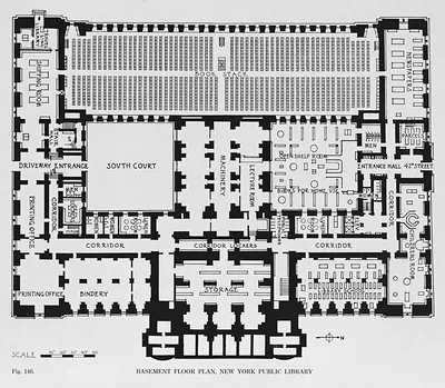 Basement Floor Plan, New York Public Library