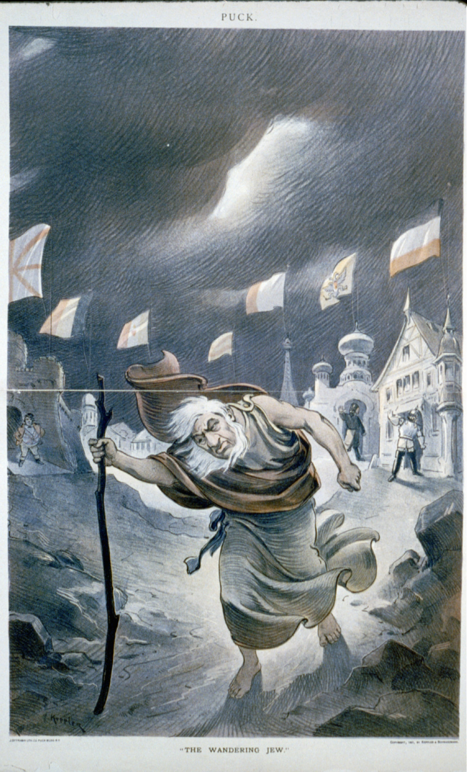 The wandering Jew, c1901. — antique lithograph