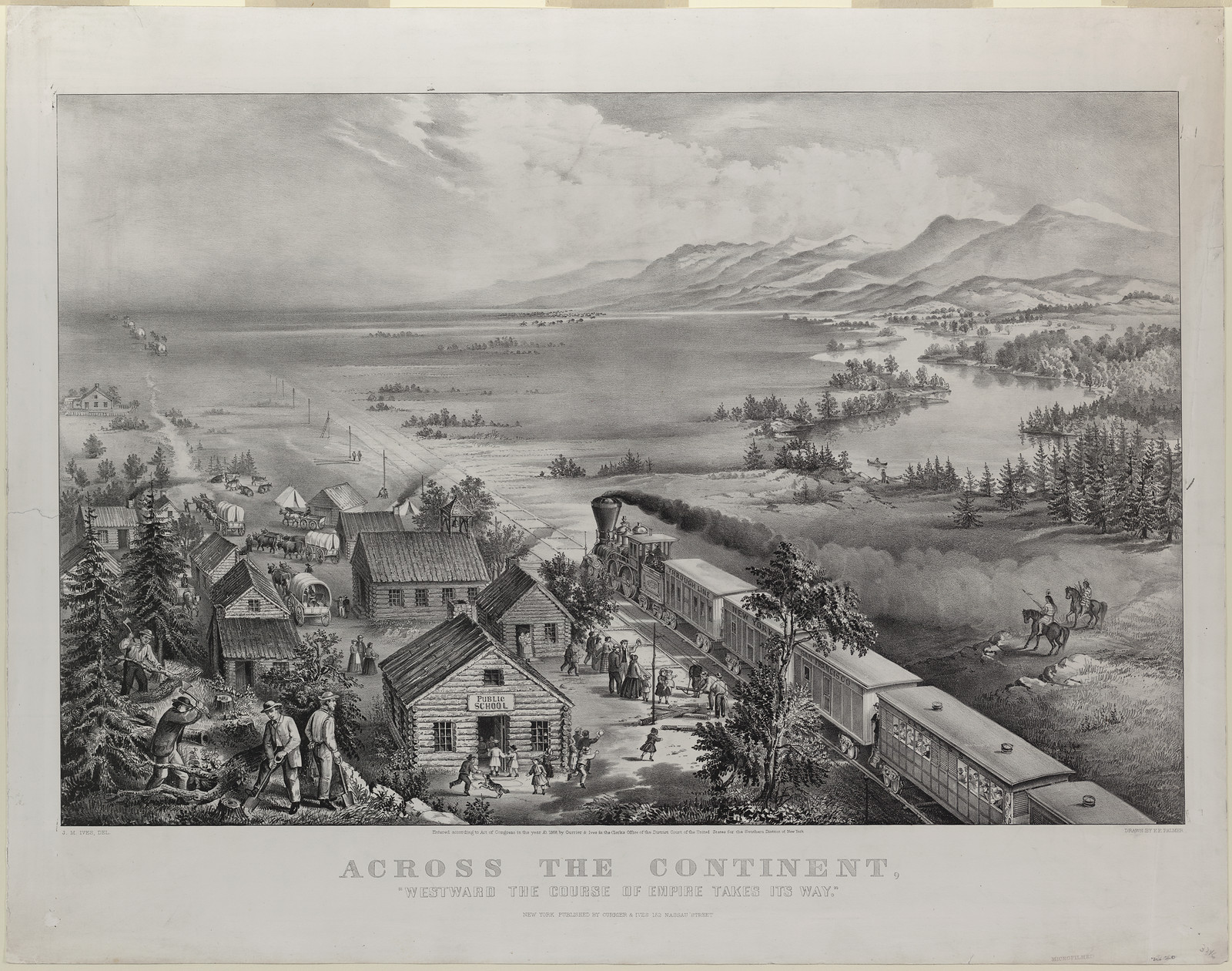 Across the Continent, Westward the Course of Empire Takes its Way — historic image