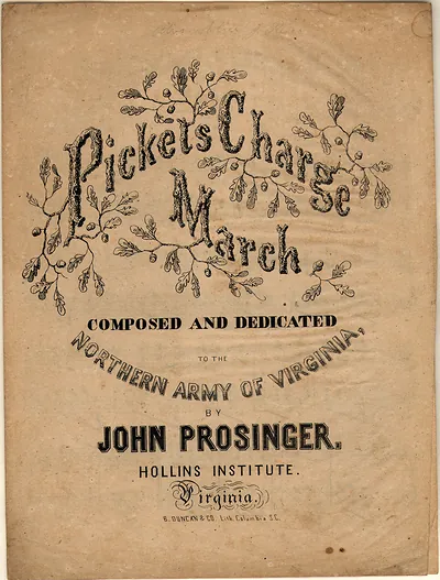 Pickett's Charge March, sheet music cover by John Prosinger
