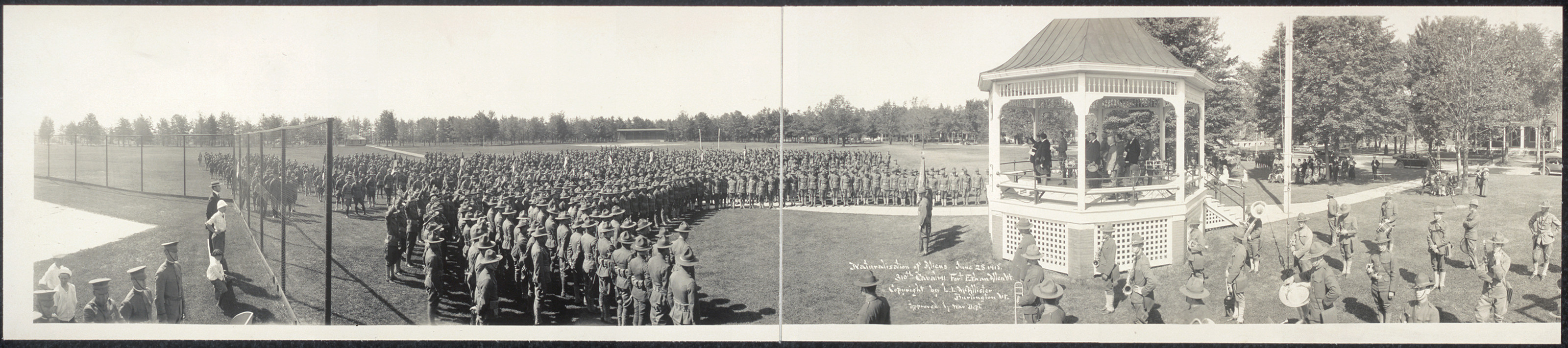 Naturalization at Fort Ethan Allen, Vermont, 1918, 1918 — historic image