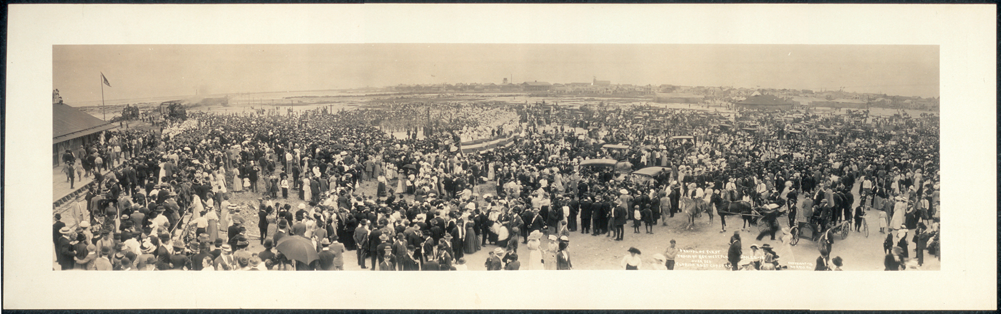 First train at Key West, Florida, 1912, 1912 — historic image