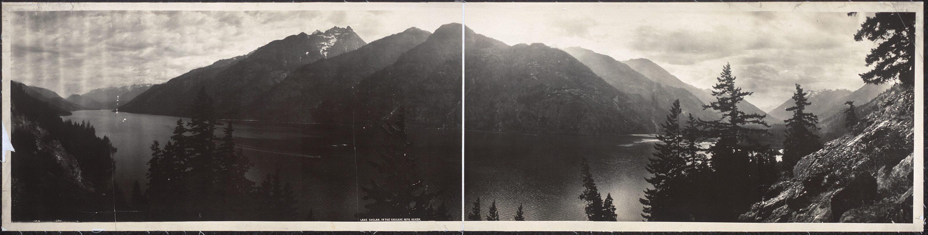 Lake Chelan, in Cascade Mts, Washington, 1908, 1908 — historic image