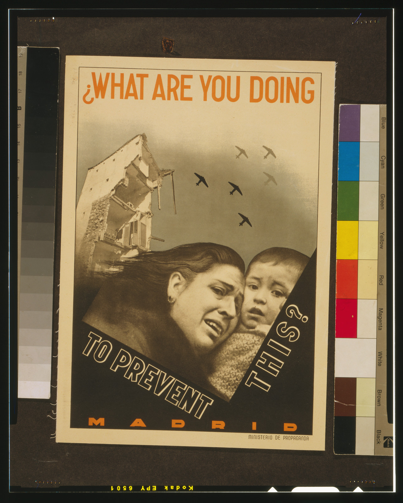 What are you doing to prevent this?, Madrid : Junta Delegada de Defensa de Madrid, Ministerio de Propaganda, [between 1936 and 1939] — vintage poster