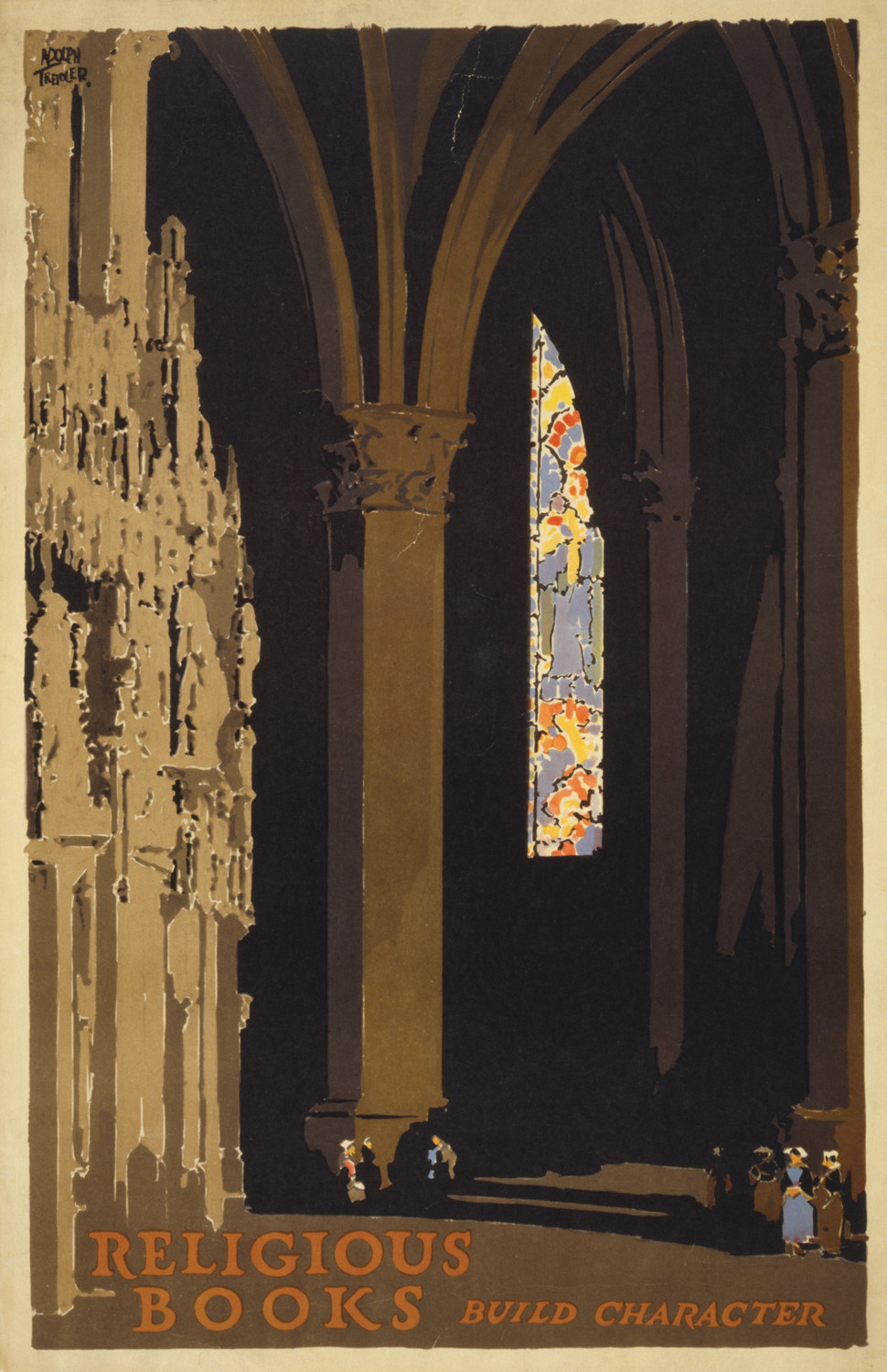 Religious Books Build Character, c. 1925 — vintage poster