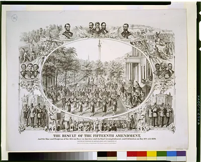 The result of the Fifteenth Amendment, and the rise and progress of the African race in America and its final accomplishment, and celebration on May 19th, A.D., 1870