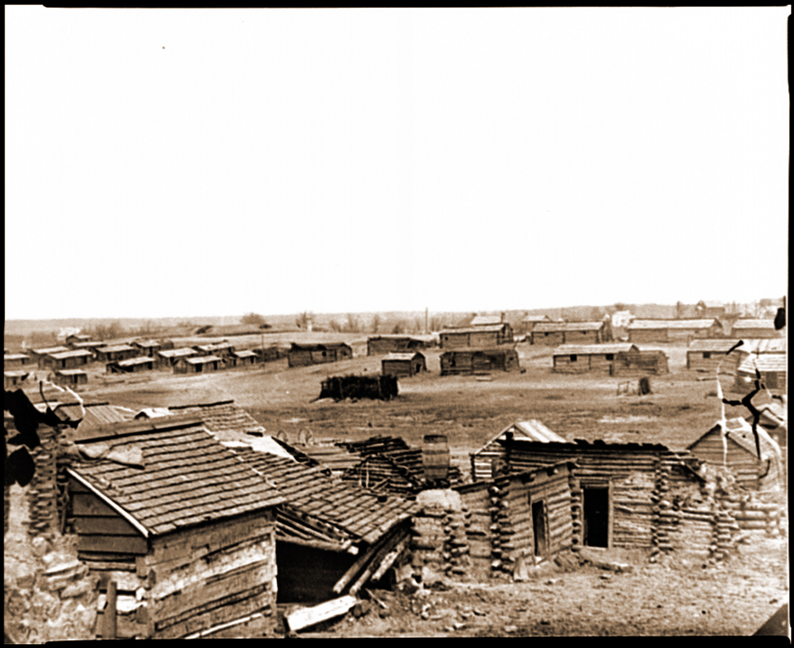 Centreville Va. Confederate winter quarters south view, 1862 — historic photograph