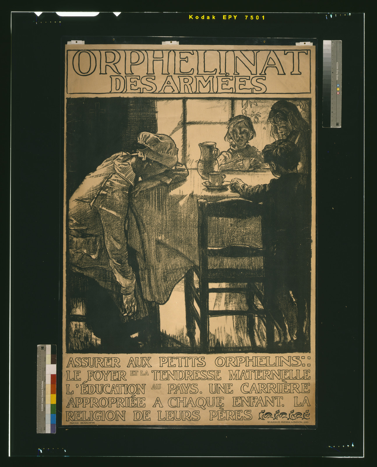 Orphelinat des armeacutee / Frank Brangwyn., 1915 — vintage poster
