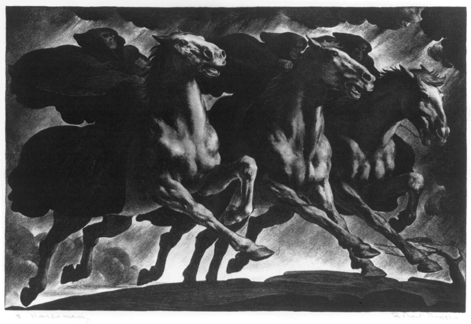 Historic Photo Print - 3 horsemen - Vintage Wall Art Gift, [no date recorded on caption card] — historic print