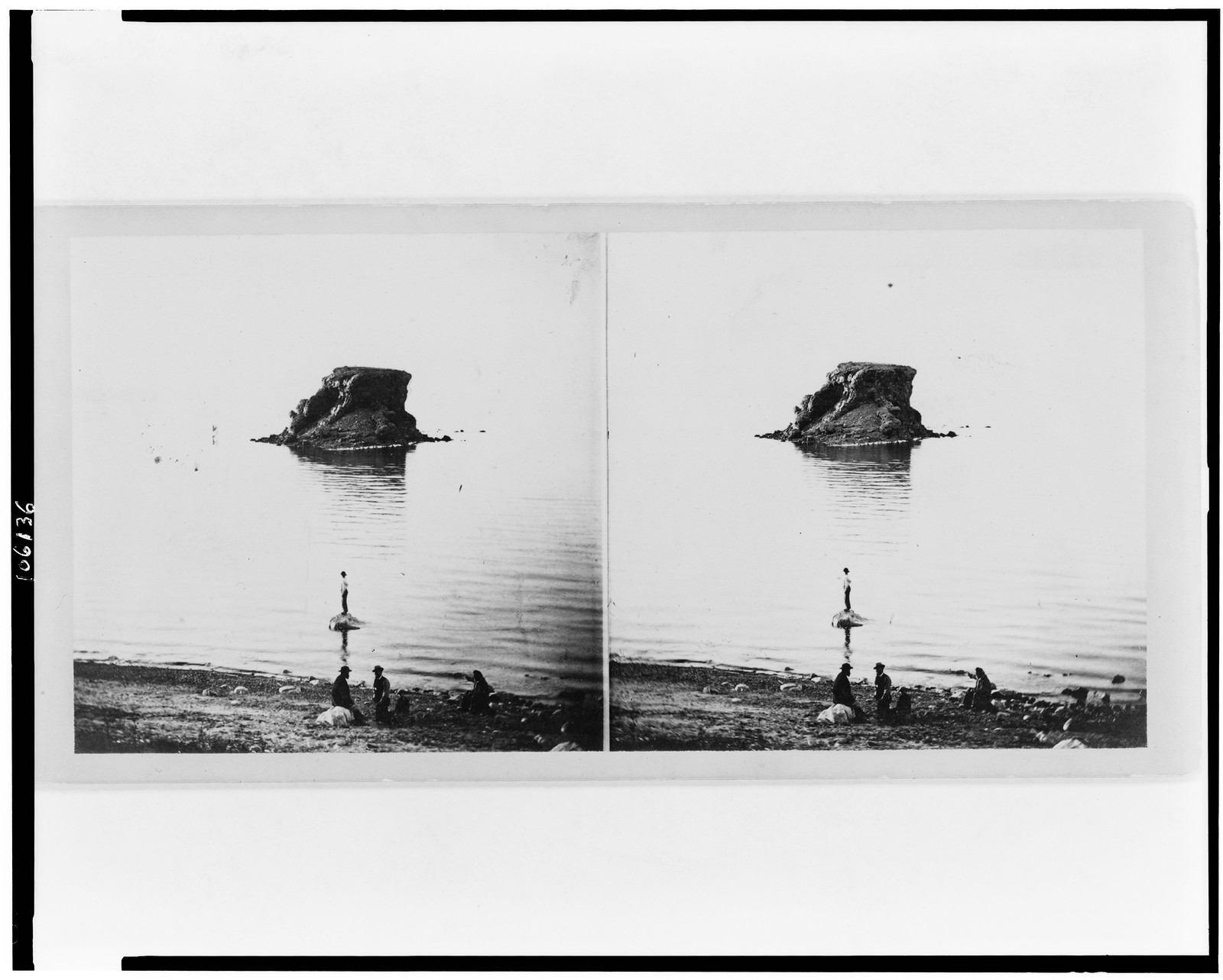 Instantaneous view of Black Rock in the Great Salt Lake, Salt Lake City, Utah : Savage & Ottinger's ..., [between 1861 and 1870] — historic photograph