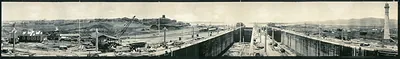 Panoramic view of Gatun Locks, Panama Canal