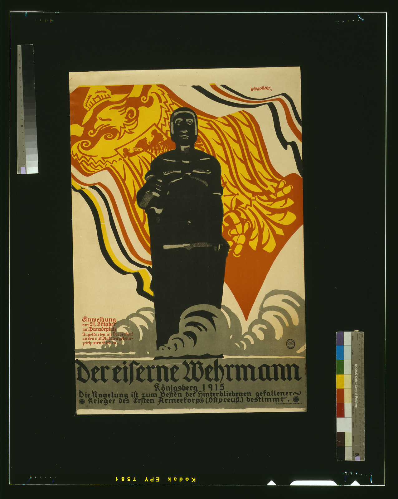 Der eiserne Wehrmann, Königsberg 1915 war poster, 1915 — vintage poster