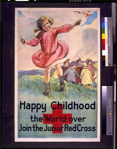 Happy childhood the world over--join the Junior Red Cross / A.M. Upjohn.