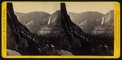 Yo-Semite Fall (2634 feet high) from the Glacier Cascade