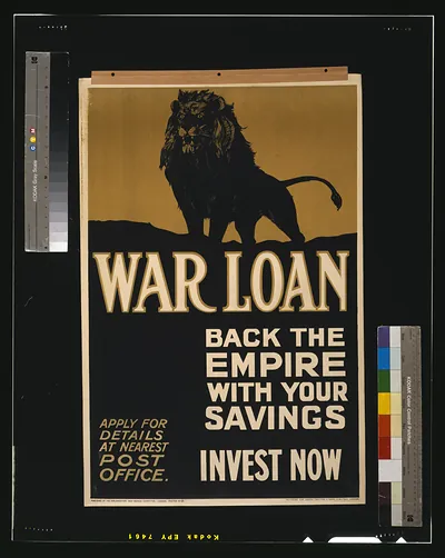War loan. Back the empire with your savings. Invest now / Printers, Sir Joseph Causton & Sons, Limited, London.