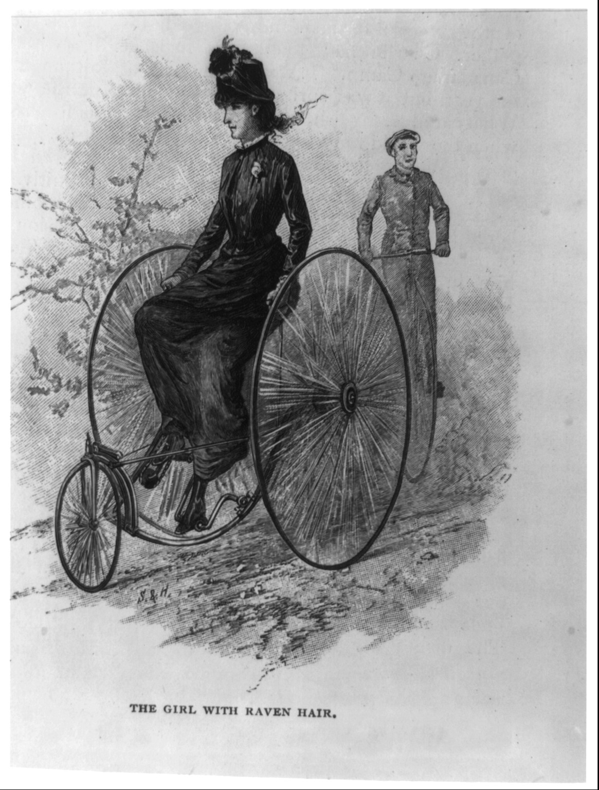 The girl with raven hair, 1885 — historic print