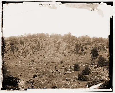 Gettysburg Pennsylvania. View of Little Round Top
