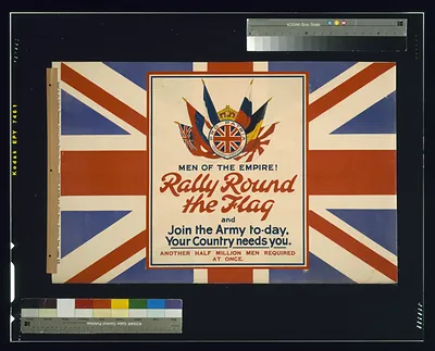 Men of the empire! Rally round the flag and join the army to-day, your country needs you. Another half million men required at once / Andrew Reid & Co., Ltd., 50, Grey Street, Newcastle-on-Tyne ; Merser & Sons Ltd. Printers, Kennington Road, London, S.E.