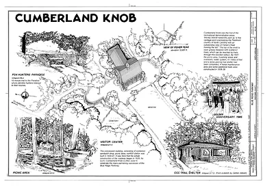 Cumberland Knob recreation area site plan drawing