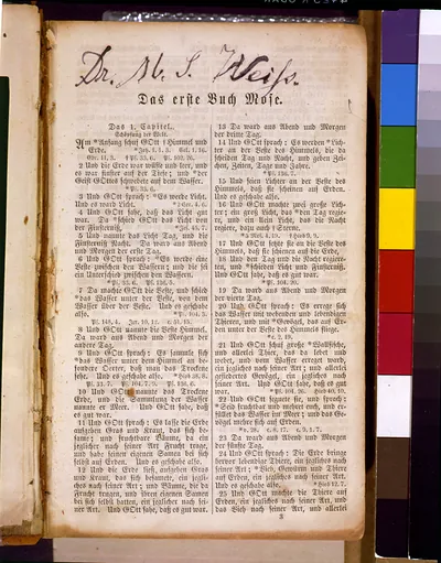 German Bible page: Das erste Buch Mose, Genesis chapter 1