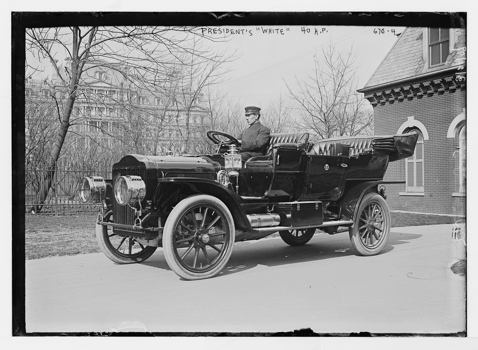 President's "White" (automobile) - 40hp, Washington, D.C., March, 1909. — historic photograph