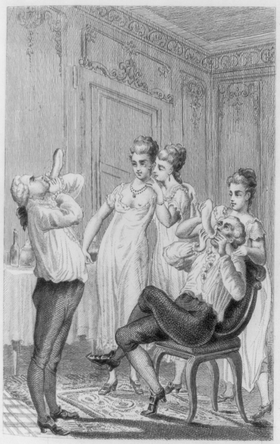 [Casanova and the condom], [published 1872] — antique engraving