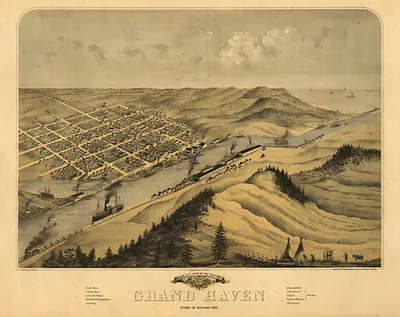 MI Grand Haven 1868 MAP