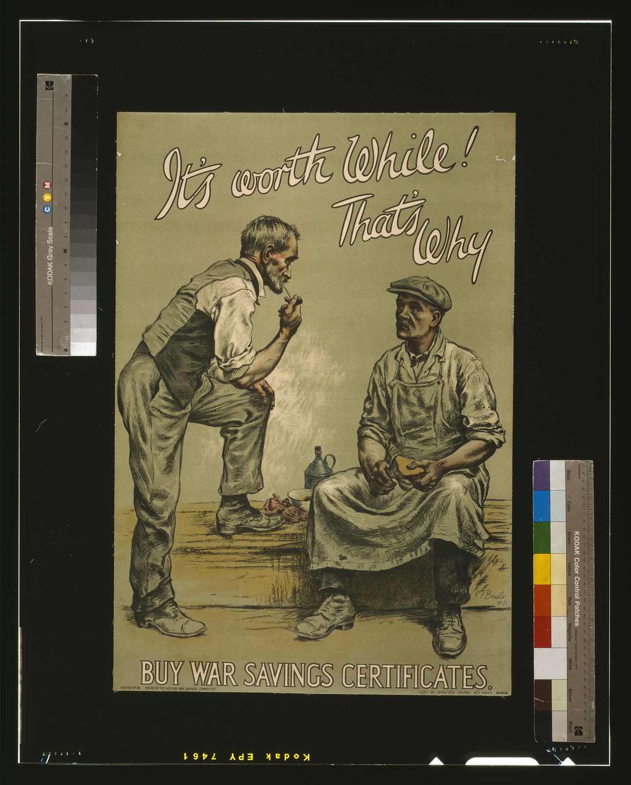 It's worth while! That's why. Buy war savings certificates / G.P. Beadle 1917 ; H.H. Ltd., [London] : National War Savings Committee, [1917] — vintage poster