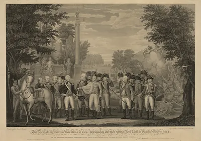 The British Surrendering Their Arms To Gen. Washington After Their Defeat At YorkTown In Virginia October 1781