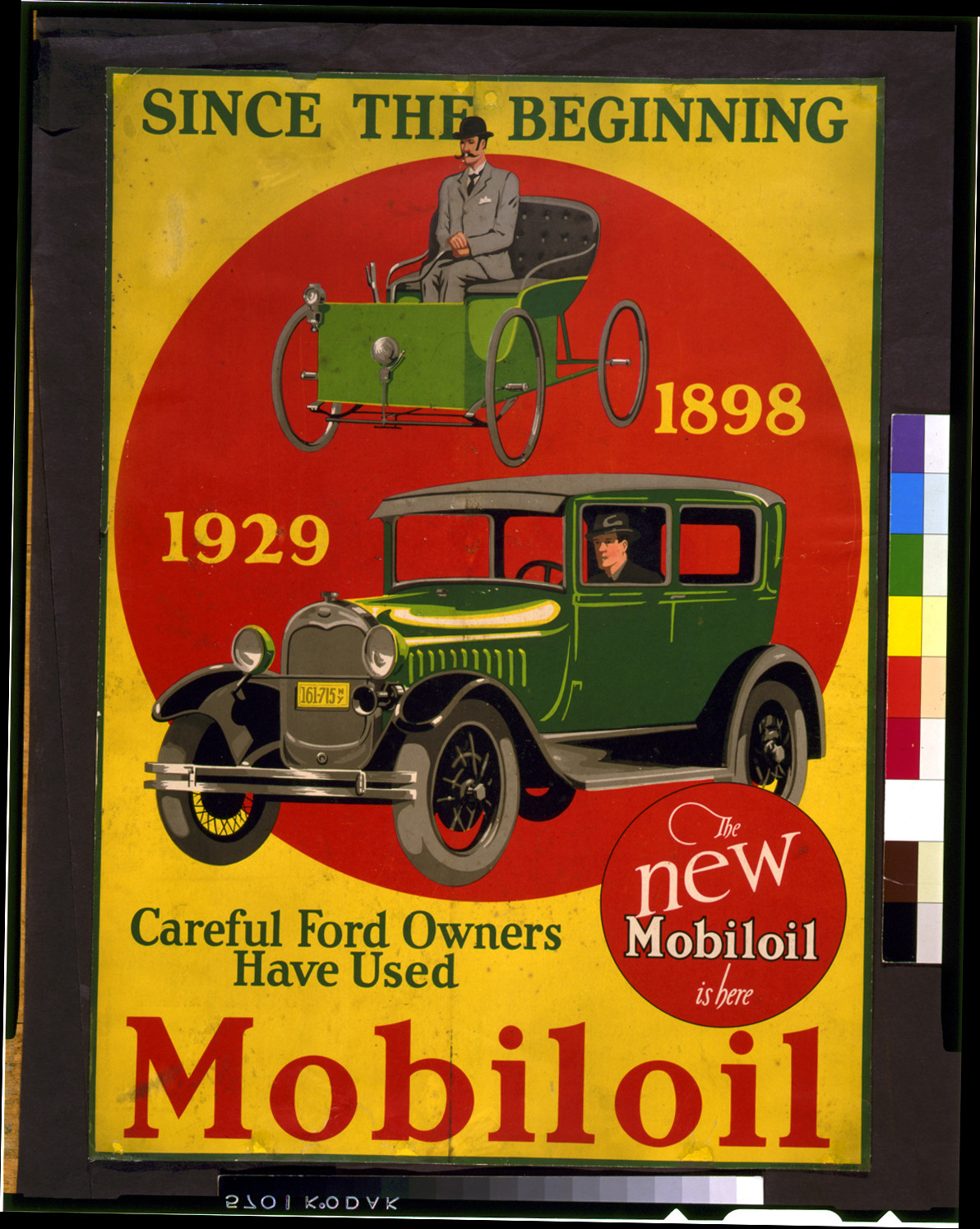 Since the beginning careful Ford owners have used Mobiloil--The new Mobiloil is here, [1929] — vintage poster