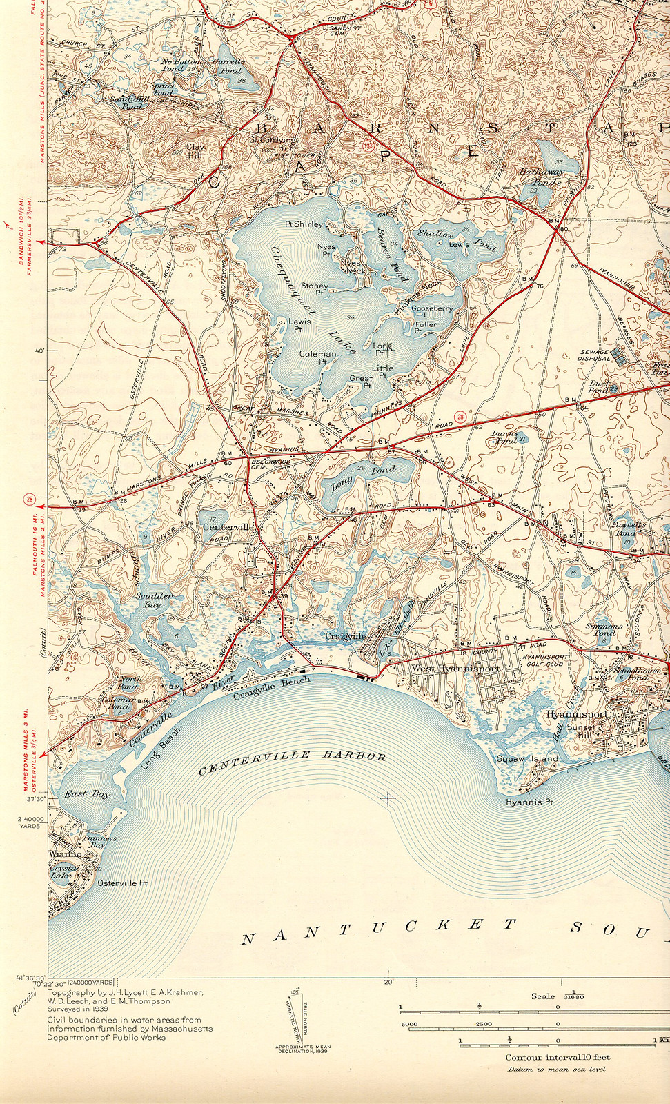hyan 42 sw, Massachusetts — antique map