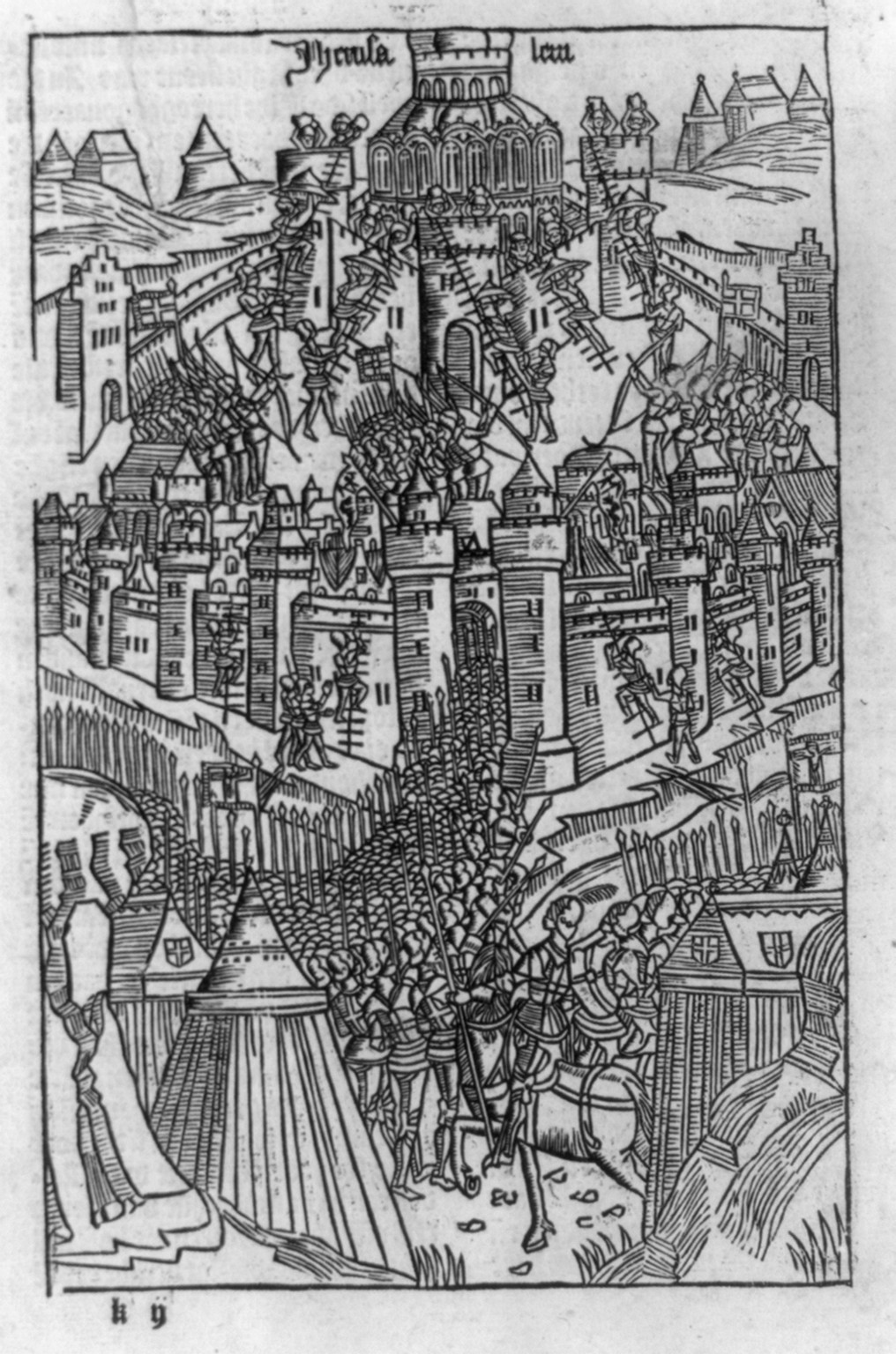 Siege of Jerusalem by Crusaders, 1099 — historic print