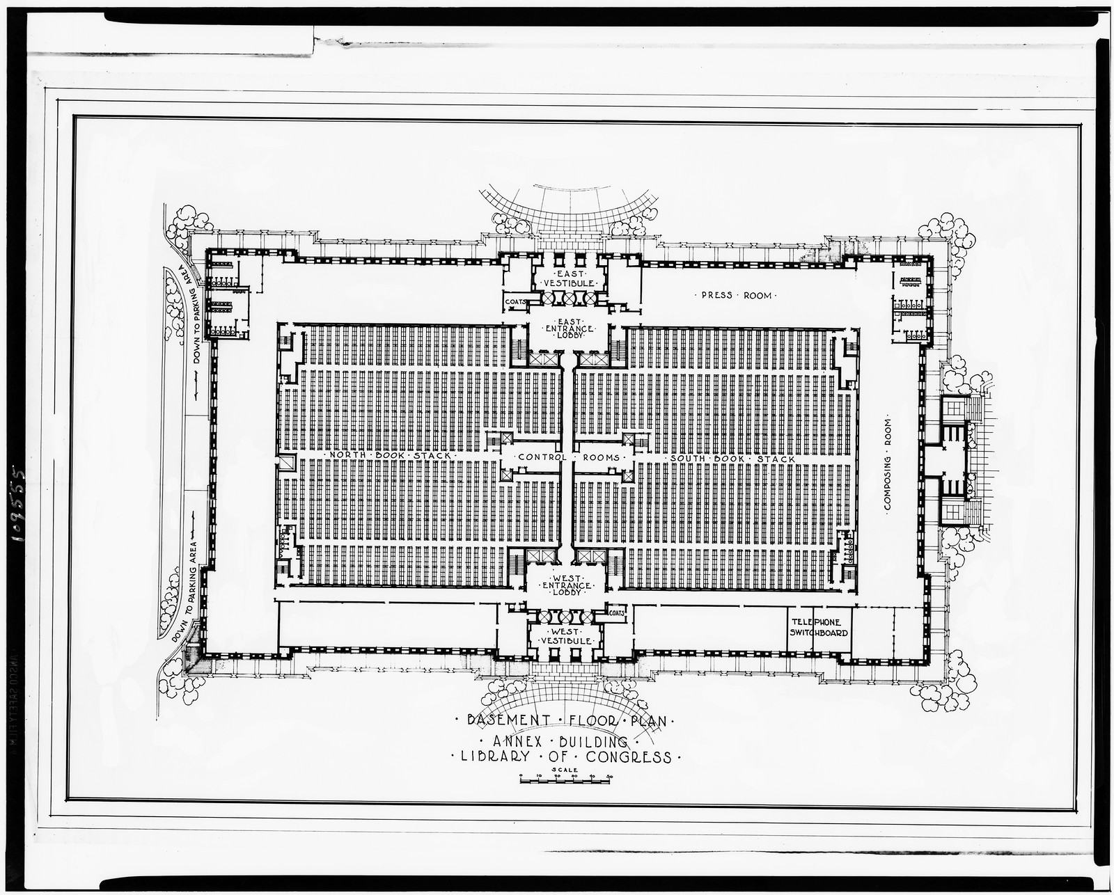 Basement Floor Plan, Annex Building, Library of Congress — historic image