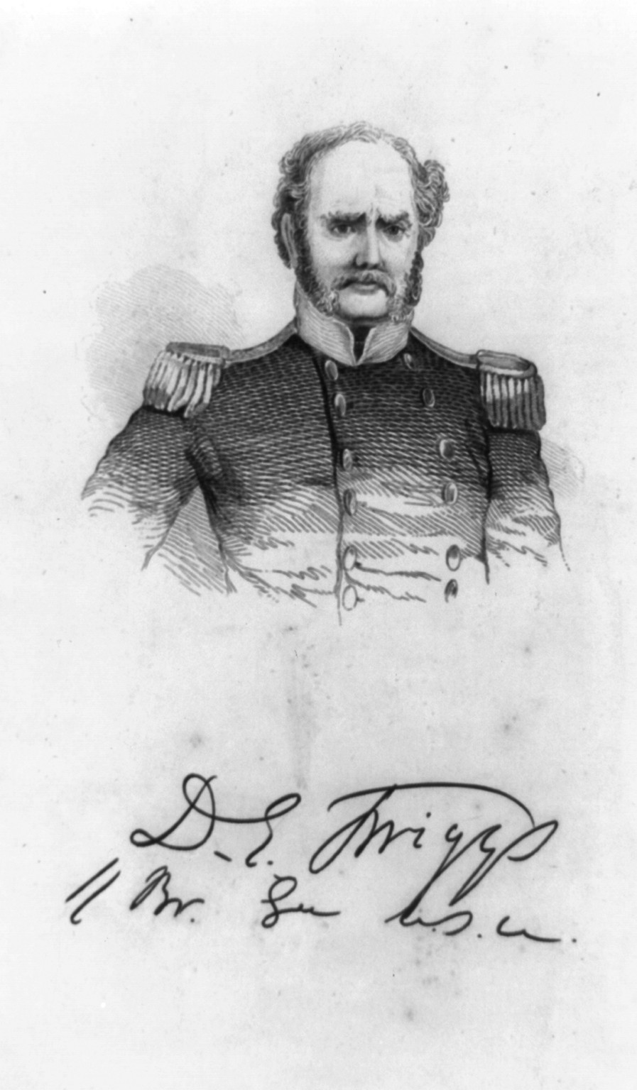 [David Emanuel Twiggs, half-length portrait, facing right], [between 1820 and 1862] — antique engraving
