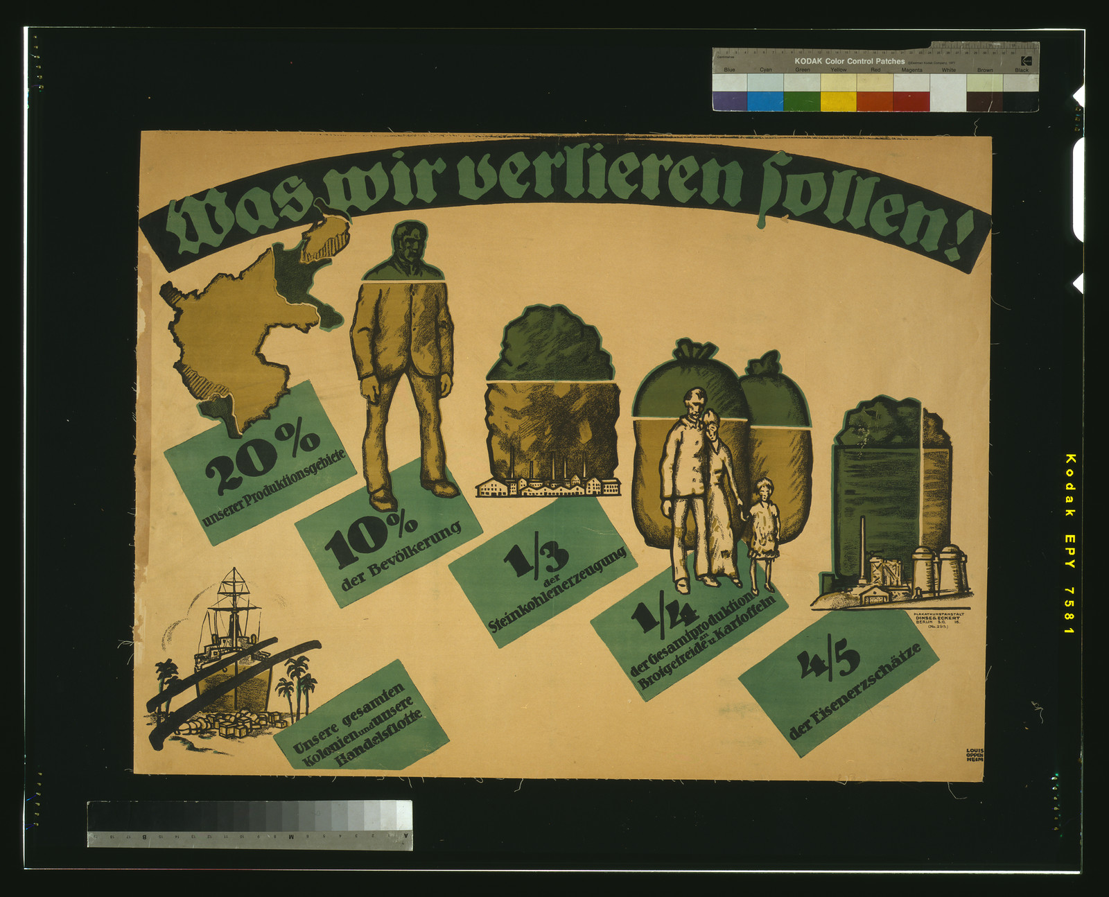 Was wir verlieren sollen! / Louis Oppenheim., 1919 — vintage poster