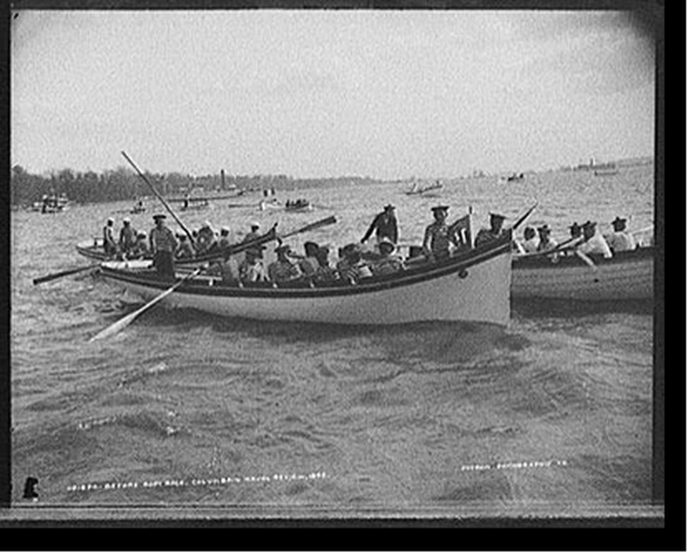 Before boat race, Columbian Naval Review, 1892 [i.e. 1893], [1893 April] — historic photograph