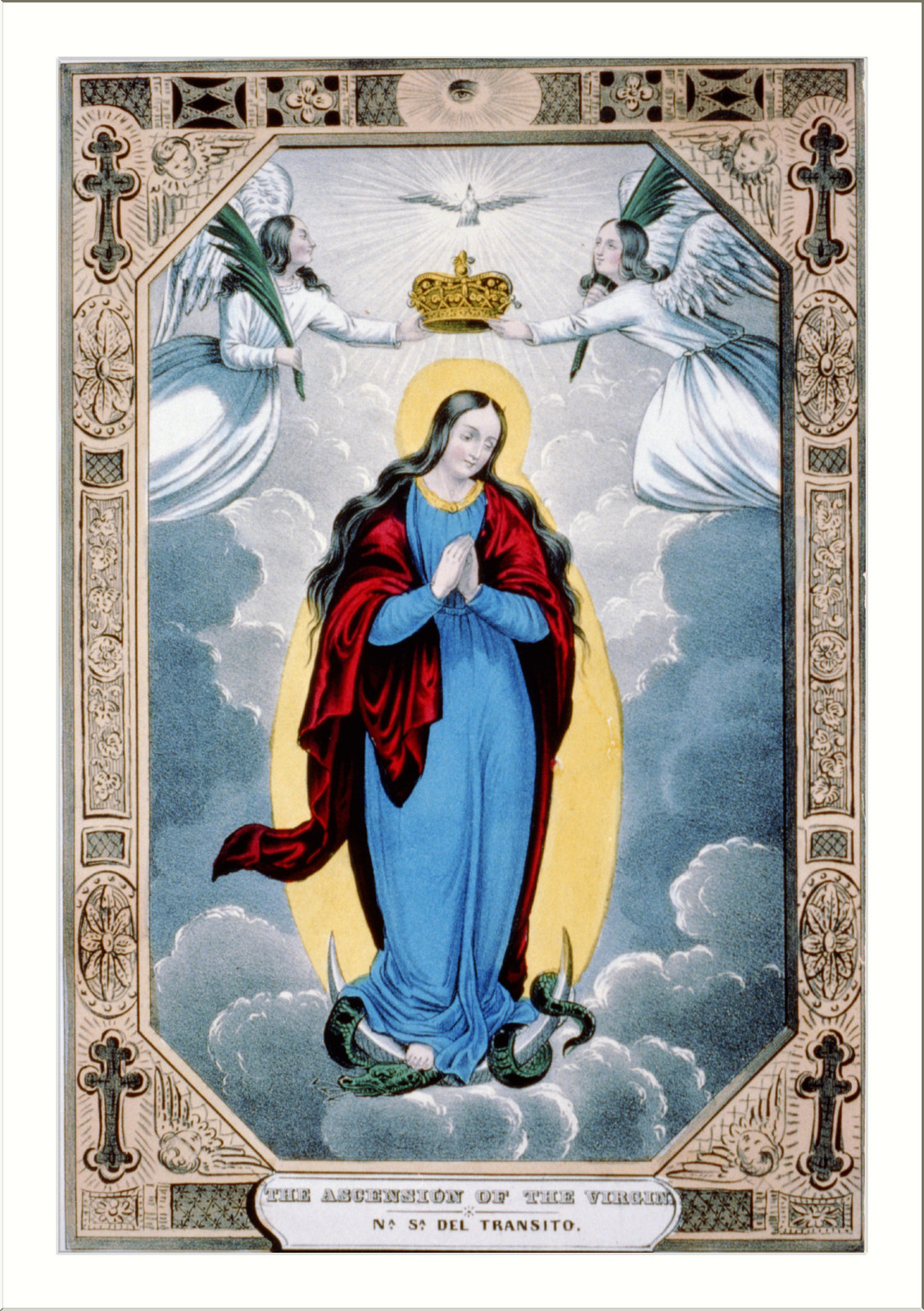 Ascension of the virgin / Na.Sa. de Transito, [New York] : N. Currier, 1848. — antique lithograph