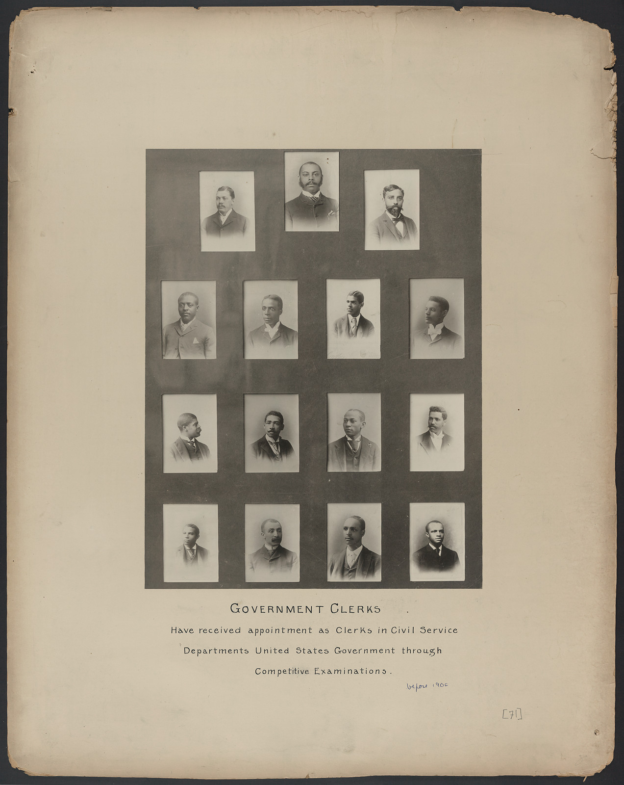 Portraits of Government Clerks Appointed Through Civil Service Examinations — historic image