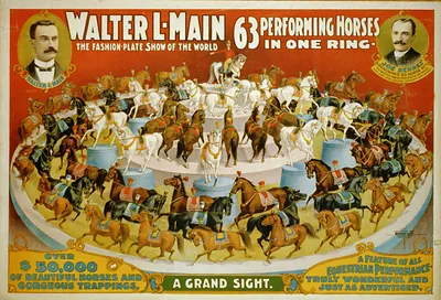 Walter L-Main - 63 Performing horses in one Ring