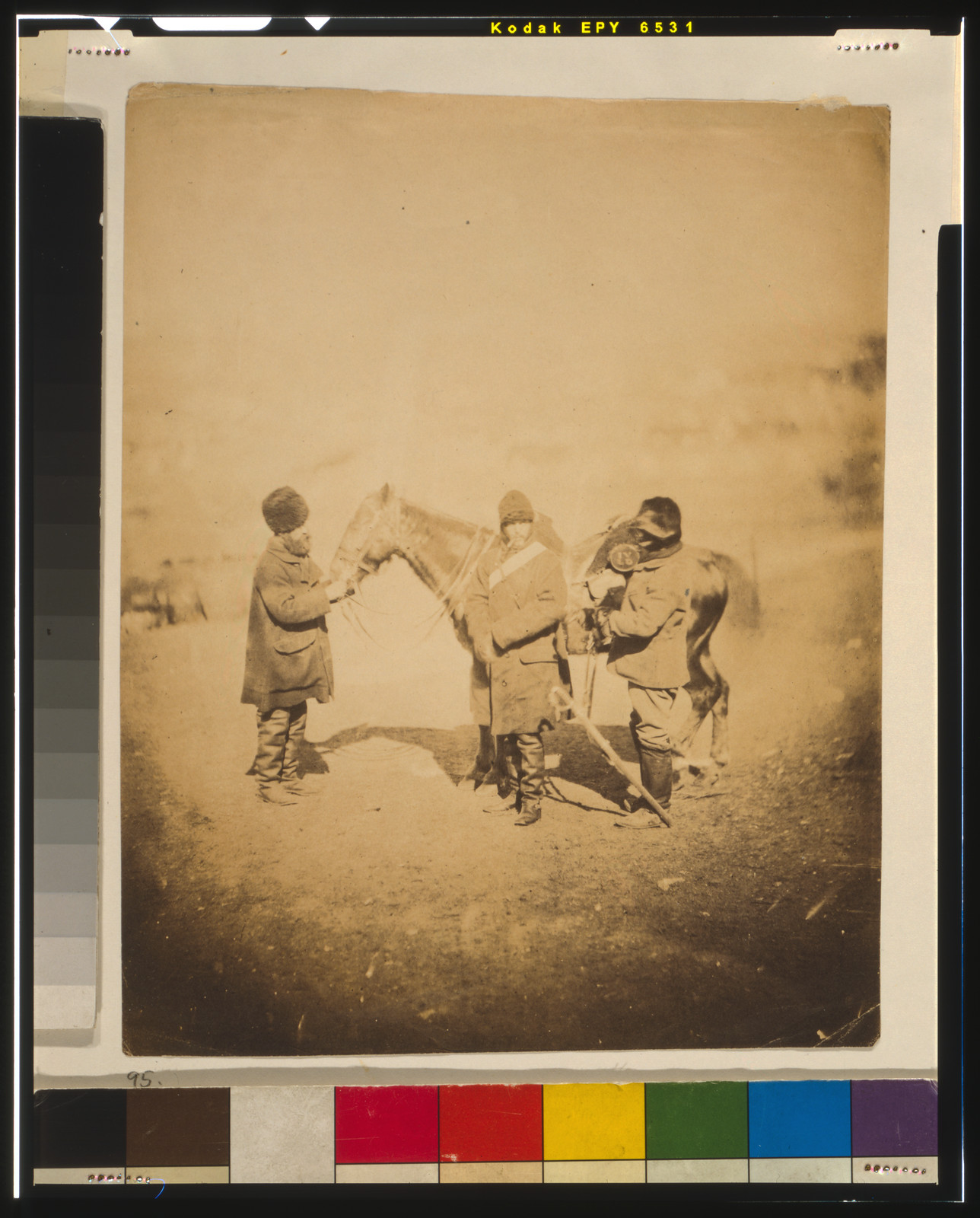 Captain Portal, 4th Light Dragoons equipped for Balaklava, [1855] — historic photograph
