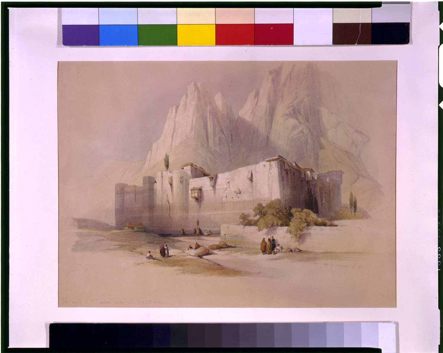 The convent of St. Catherine Mount Sinai Feb 21st 1839 / David Roberts, R.A., [published between 1844 and 1845] — antique lithograph