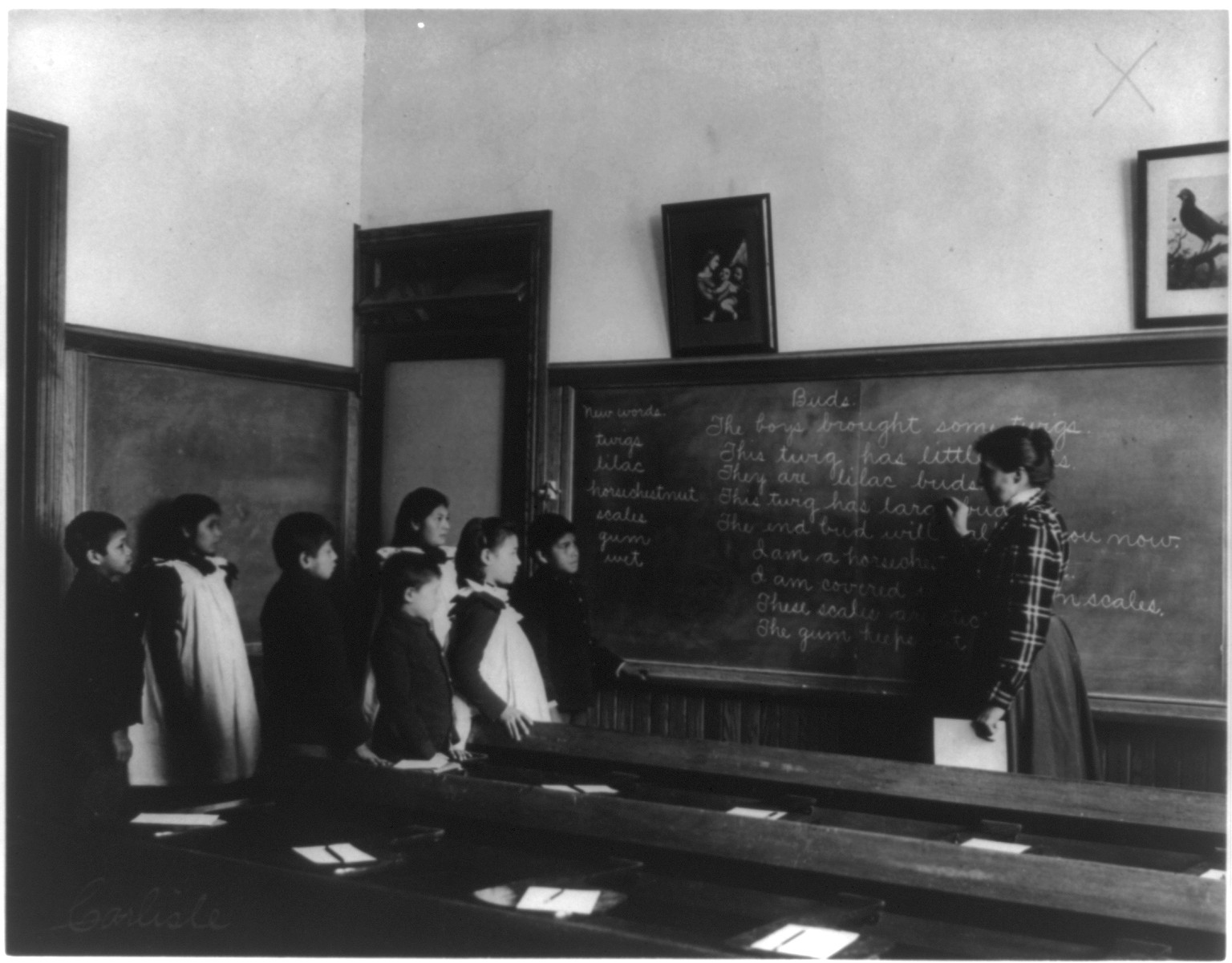 [Carlisle Indian School, Carlisle, Pa. Classroom scene], [1901] — historic photograph