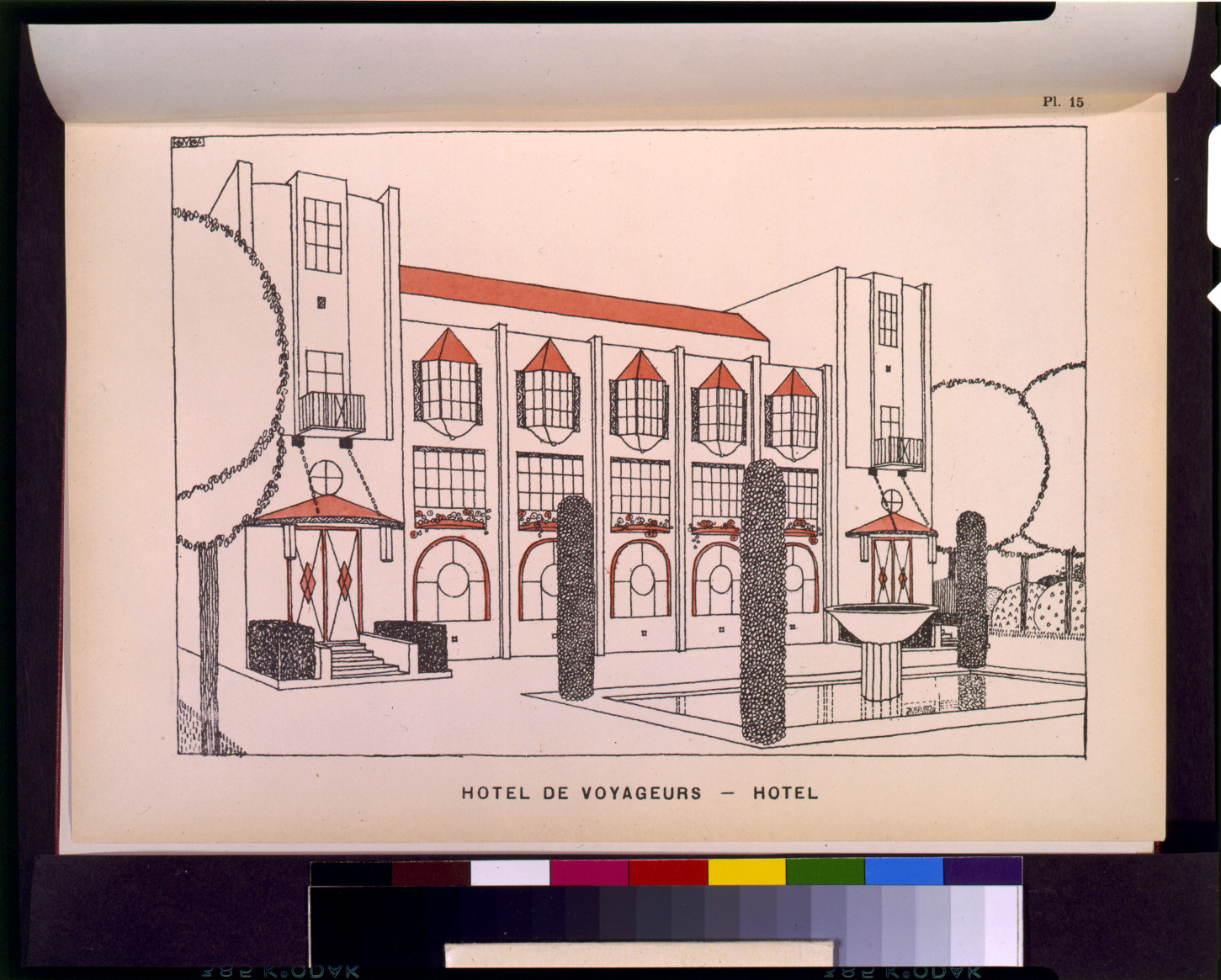 Hotel de voyageurs - hotel / RMS., London : Benn Brothers Ltd., [1922] — antique lithograph