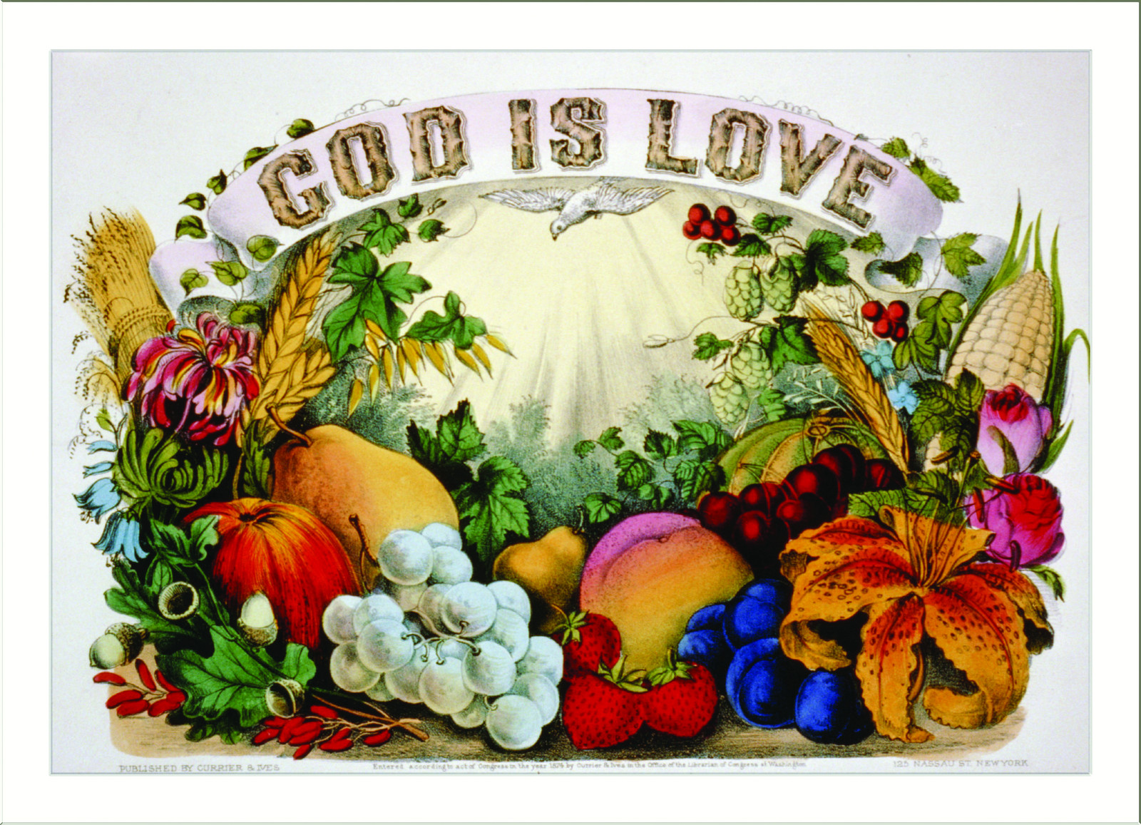 God is love, New York : Published by Currier & Ives, c1874. — antique lithograph
